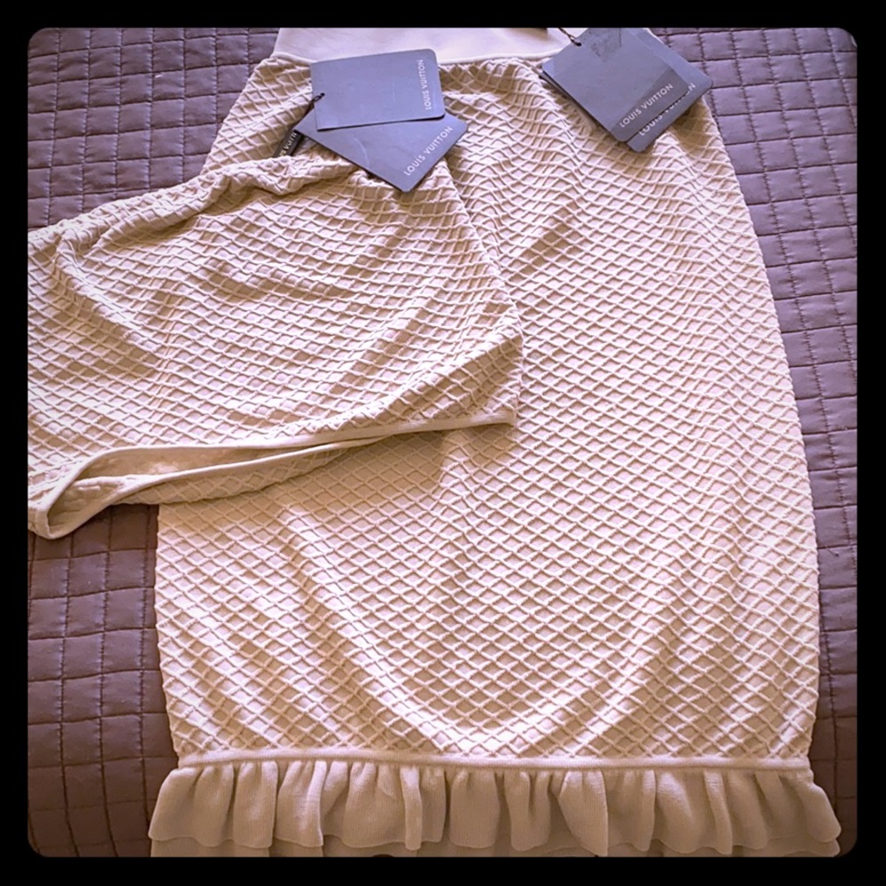 NWT Louis Vuitton tube top and matching skirt